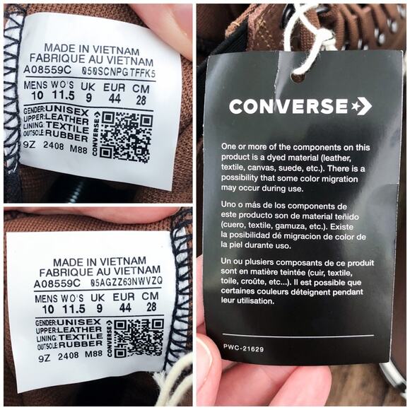 Converse Chuck Taylor All Star City Trek Waterproof Boot Men Size 10 Brown Black - Picture 12 of 14